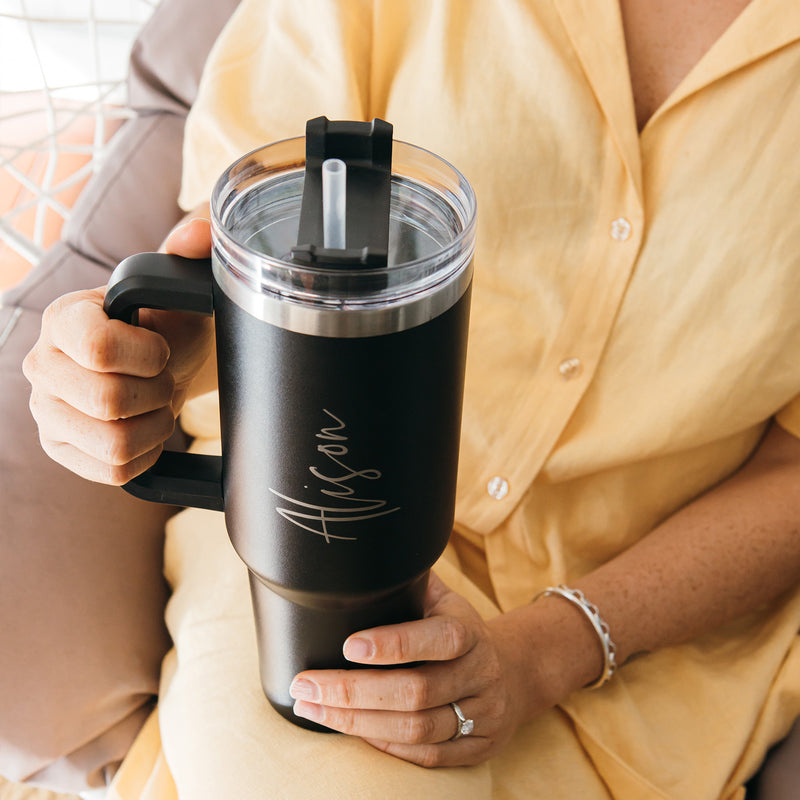 1200ml custom tumbler in assorted colours, ideal for gifting or daily use