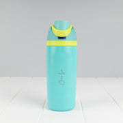 Double-wall insulated 480ml stainless steel water bottle personalised for school, daycare and sport.