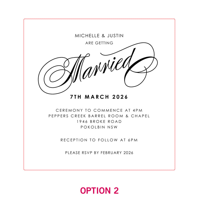 Engraved Square Acrylic Wedding Invitations