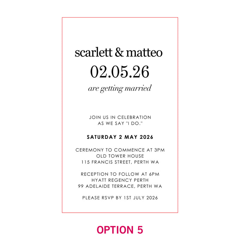 11B Engraved Wooden Wedding Invitations