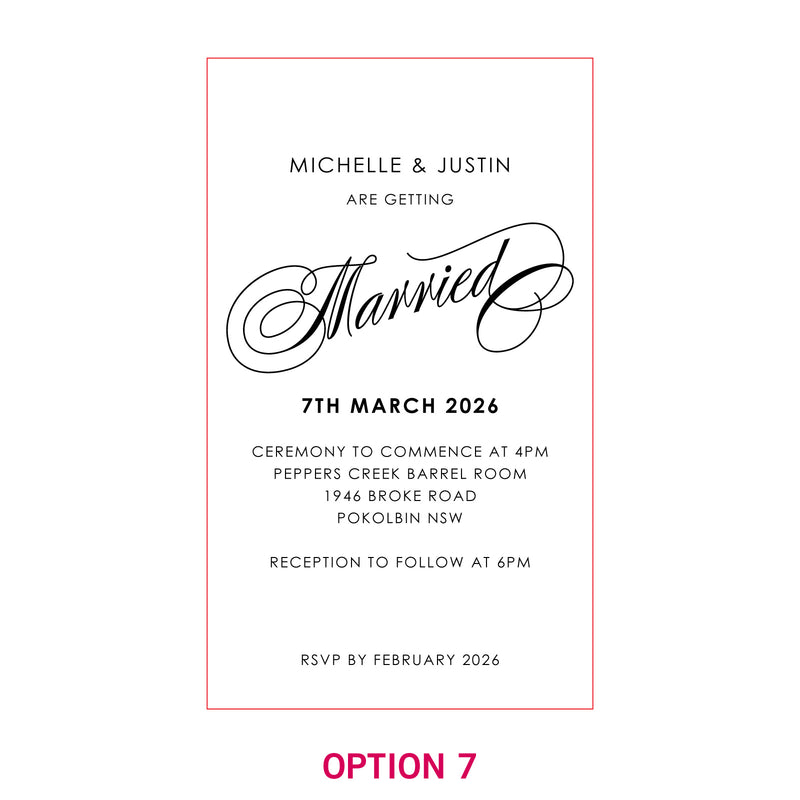 11B Engraved Mirror Acrylic Wedding Invitations