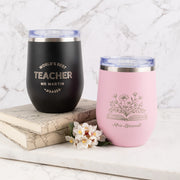 Personalised stainless steel teacher keep cup – end of year appreciation gift.
