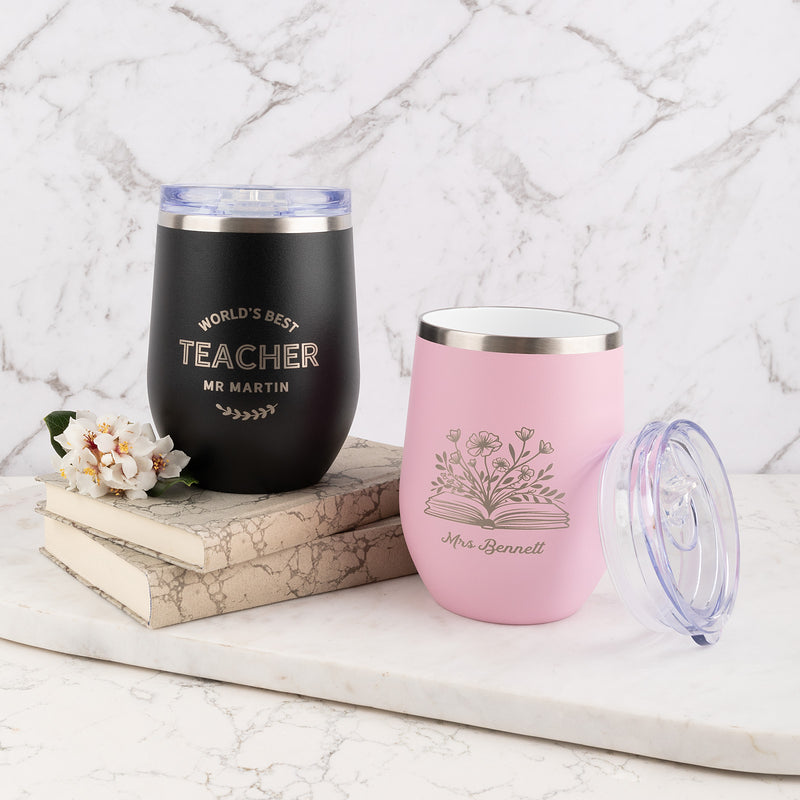 Custom teacher gift stainless steel insulated cup with gift box
