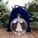 Personalised glass Christmas bauble for teachers with name class and year