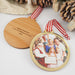 Double-sided Christmas decoration with photo print and laser engraved message