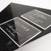 Personalised engraved clear rectangle placecard with acrylic stand