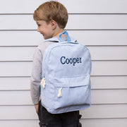 Personalised kids corduroy backpack with embroidered name