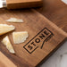 Corporate cheese gift set with three stainless steel cheese knives