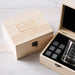 Premium Corporate Client Gift: Wooden Box with Scotch Glass and Whiskey Stones