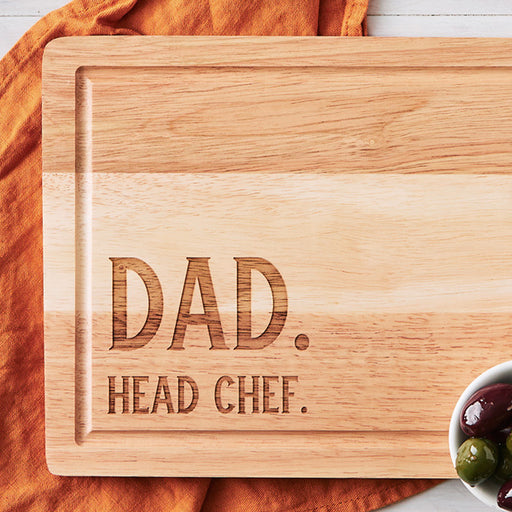 Engraved Wooden Serving Board for Dad – Perfect Father's Day or Birthday Gift