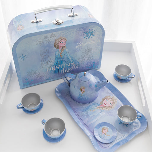 Disney Frozen Personalised 10 Piece Tea Set with Carry Case