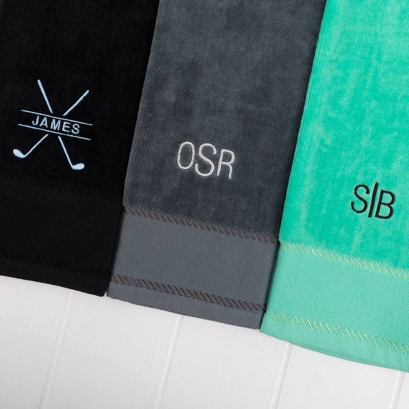 Custom cotton golf towel with eyelet, perfect for golfers of all levels