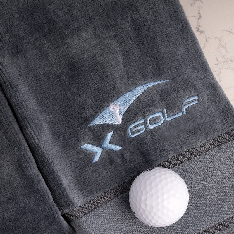 Promotional golf towel with logo for clients and events
