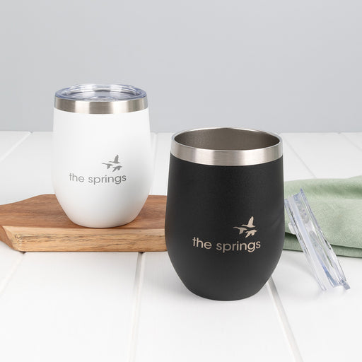 Personalised reusable coffee cup, eco-friendly corporate client gift