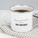 Custom engraved educator enamel mug – thank you and appreciation present.