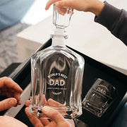Custom 700ml decanter and scotch glass gift set for Dad or Grandad
