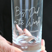 Personalised Engraved Father's Day 365ml High Ball Glass Present