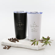 Personalised 590ml travel mug for godmother or godfather, engraved non-alcoholic gift idea