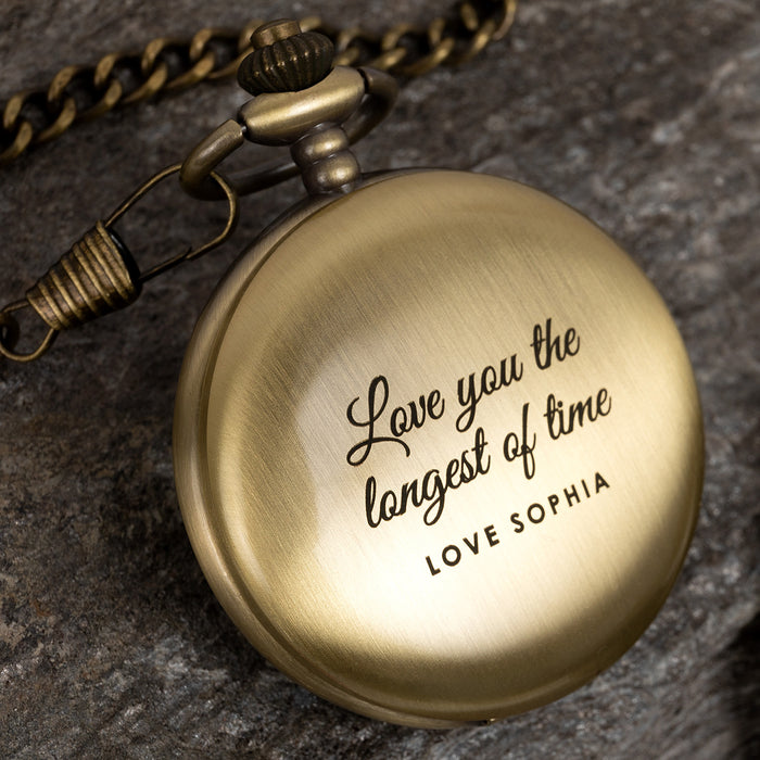 Engraved Pocket Watch Father s Day Gift Personalised Favours