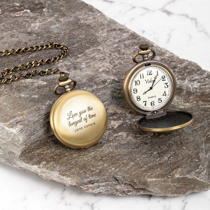 Engraved Pocket Watch Father s Day Gift Personalised Favours