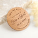 Personalised Engraved Wooden Round Wedding ‘Save the Date’ with Magnet