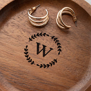 Custom engraved wooden tray for jewellery, keys, phones and daily essentials