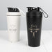 Personalised 750ml protein shaker for Dad in matte black or white finish
