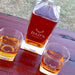 Customised Engraved Deluxe Square Monogrammed Whiskey Decanter PLUS 2 Scotch Glasses
