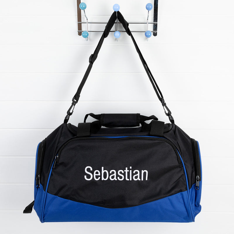 Personalised Kids Sports Duffel Bag - Blue