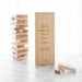 Custom Mother’s Day tumbling tower gift with 48 natural wooden pieces