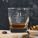 Personalised 295ml square whiskey glass, unique 21st birthday gift for a memorable celebration