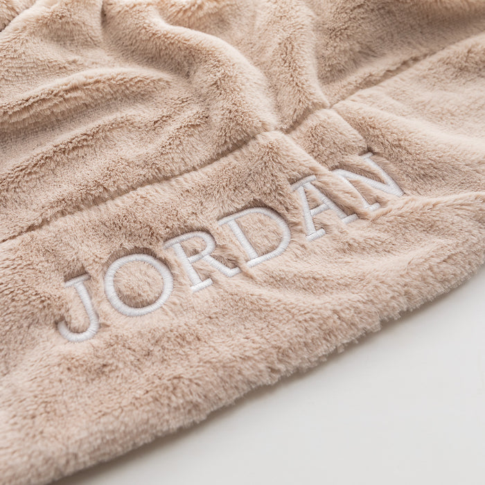 Custom Embroidered Name Light Weight Beige Blanket