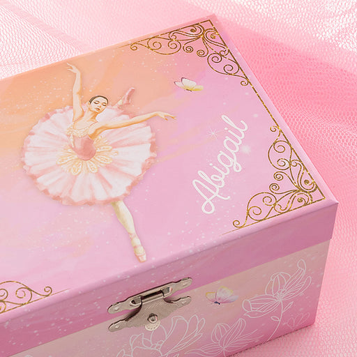 Customised Printed Pink Girls Ballerina Jewellery Box