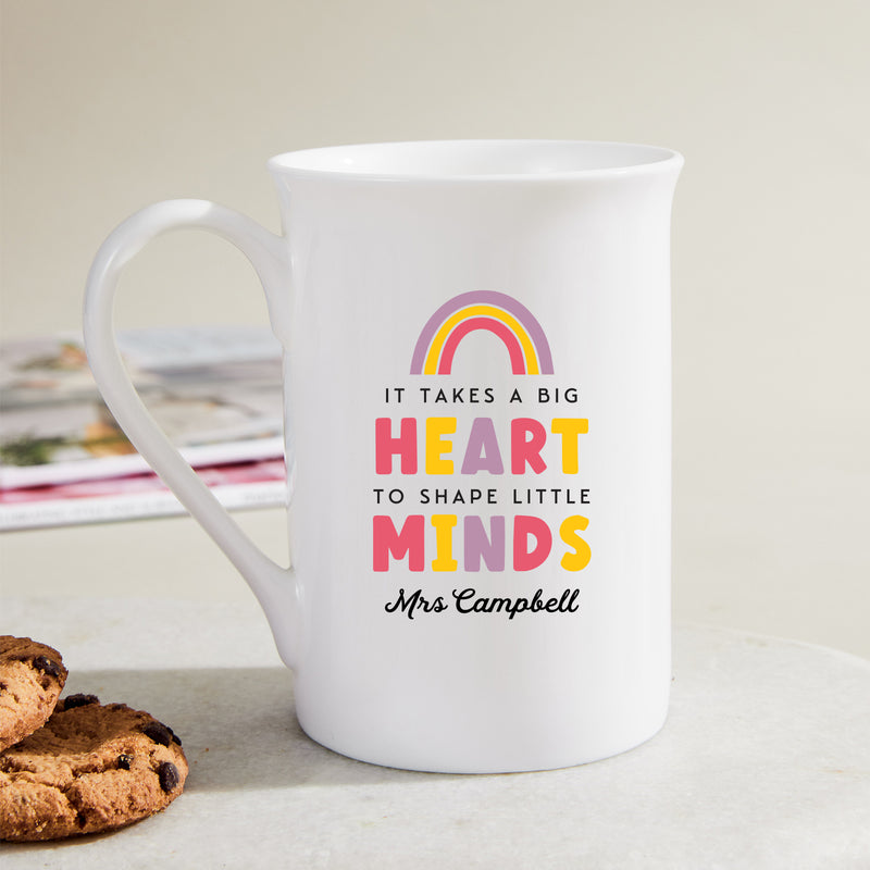 Colourful ceramic mug for preschool and school teachers