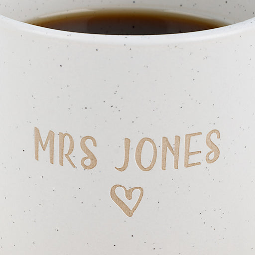 Custom engraved educator mug – unique thank you or Christmas appreciation gift.