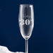 Unique 30th Birthday Champagne Glass – Laser Engraved Keepsake for a Special Celebration