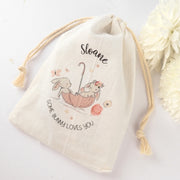 Personalised Bamboo Easter Egg Puzzle with Printed Calico Bag