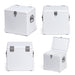 White 15L esky cooler box shown front, back, side and open