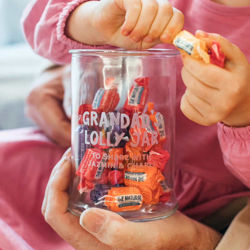 Father’s Day sweet jar with personalised design