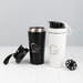 Promotional protein shaker gift with logo engraving and stainless steel mixing ball