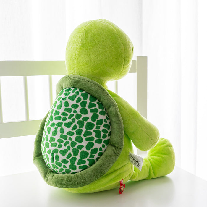 Customised Embroidered Kids Name Green Turtle Soft Toy