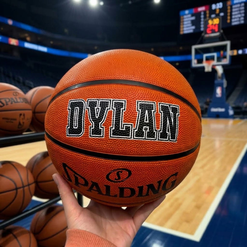 Spalding TF-50 personalised basketball with first name and custom font