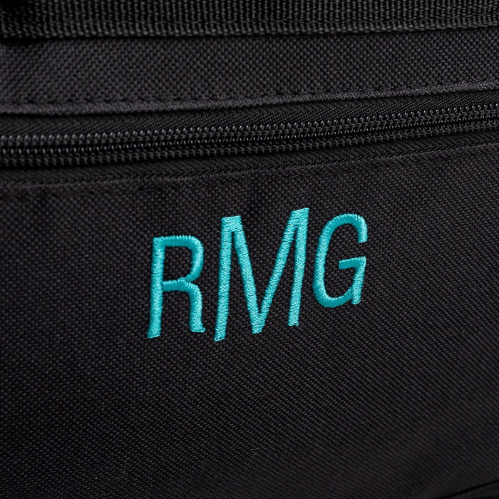 Compact sports and travel bag with custom name embroidery and side pockets