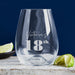 Custom engraved stemless wine glass – the perfect personalised gift for an 18th birthday