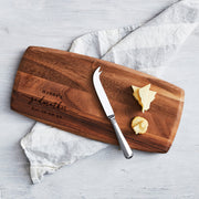 Personalised walnut tapas board with custom message for Godmother or Godfather gift