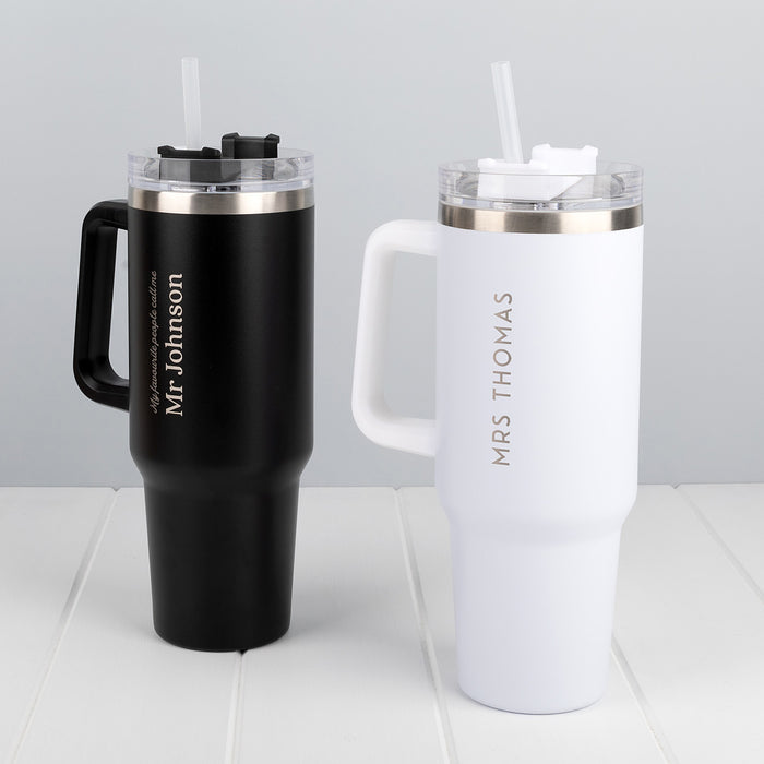 Christmas gift tumbler for teachers personalised with name