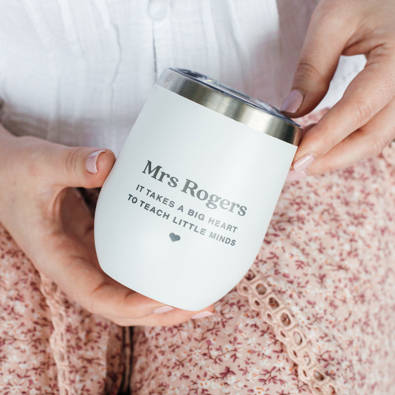 Custom laser engraved reusable keep cup for hot or cold drinks