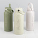Teacher Christmas gift water bottle in olive ivory or lime with carry handle