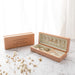 Travel sized beech wood jewellery box with elegant design