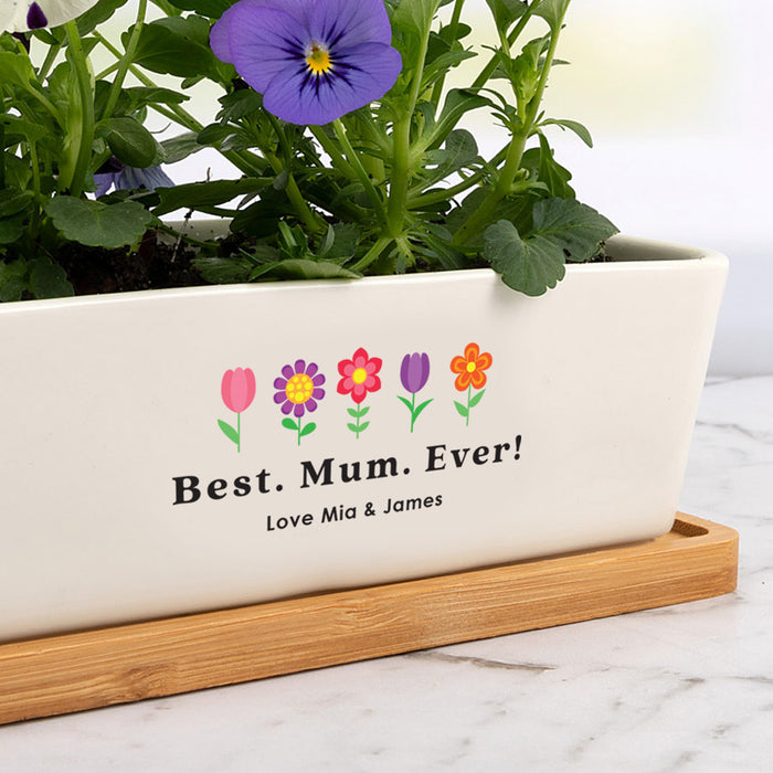 Custom Mother’s Day planter pot with name and message keepsake gift
